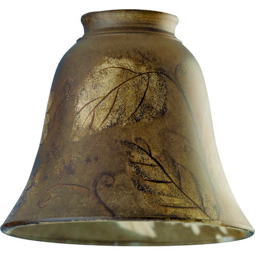 Light Shade, Bell, Glass, Earthy Brown/Metallic Gold
