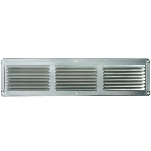 Undereave Vent, 4 in L, 16 in W, 26 sq-ft Net Free Ventilating Area, Aluminum, Mill - pack of 36