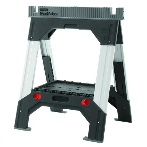 Adjustable Leg Sawhorse, 2500 lb, 2-1/8 in W, 32 to 39 in H, 27-3/16 in D, Polypropylene