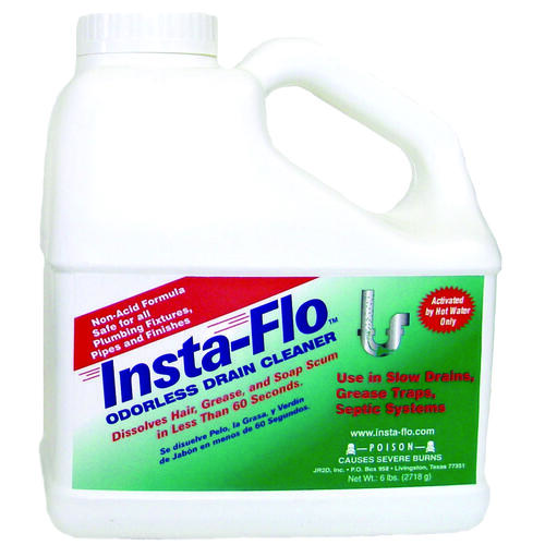 Insta-Flo IS-600-XCP4 Drain Cleaner Crystals 6 lb - pack of 4