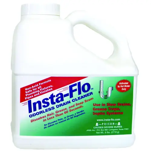 Insta-Flo IS-600-XCP4 Drain Cleaner Crystals 6 lb - pack of 4