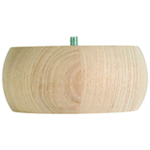 Bun Foot, 2-1/4 in H, Round, Maple Natural