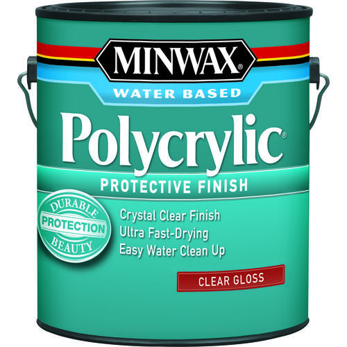 Polycrylic Protective Finish Paint, Gloss, Liquid, Crystal Clear, 1 gal, Can