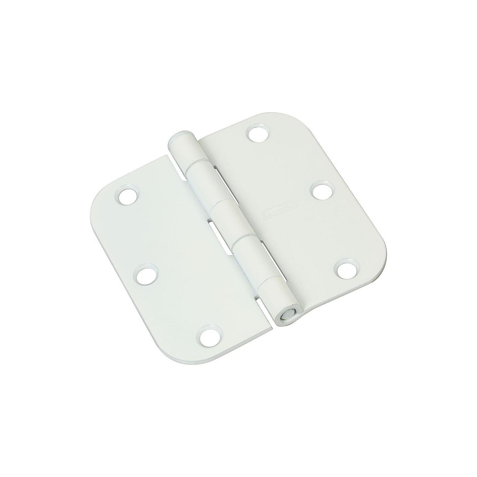 National Hardware N830-215 Door Hinge, 3-1/2 in H Frame Leaf, Steel, White, Non-Rising, Removable Pin, 50 lb