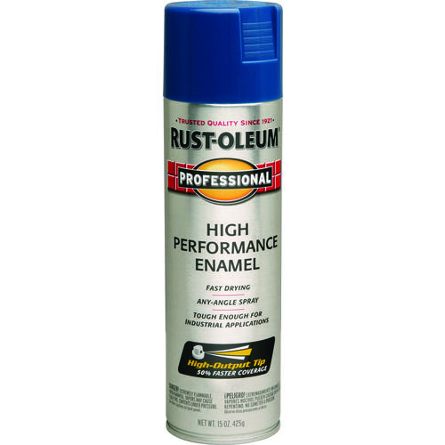High Performance Enamel Spray Paint, Gloss, Royal Blue, 15 oz, Aerosol Can