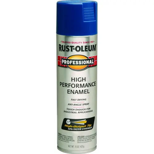 High Performance Enamel Spray Paint, Gloss, Royal Blue, 15 oz, Aerosol Can