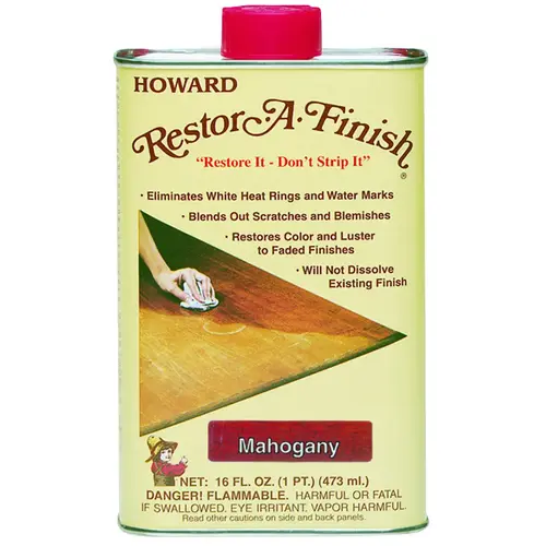Howard RF5016 Restor-A-Finish 16 Oz. Mahogany Wood Finish Restorer