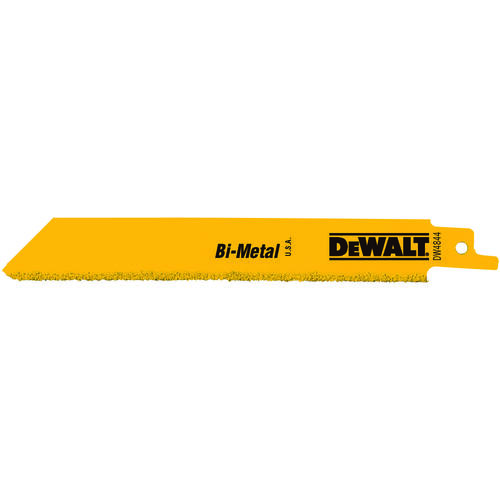 Reciprocating Saw Blade, 1 in W, 6 in L Yellow - pack of 5