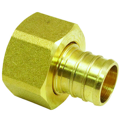 Hose Pipe Adapter, 3/4 in, Barb x FPT, Brass, 200 psi Pressure