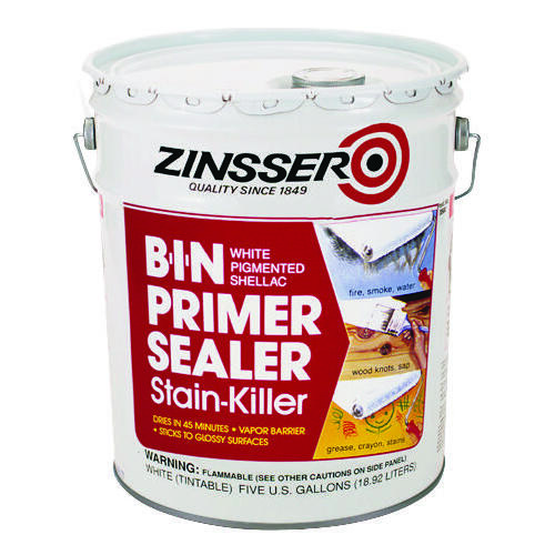 Zinsser 0900 B-I-N Shellac-Base Primer, White, 5 gal