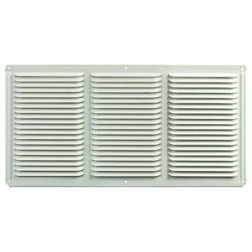 Undereave Vent, 8 in L, 16 in W, 65 sq-ft Net Free Ventilating Area, Aluminum, White - pack of 36