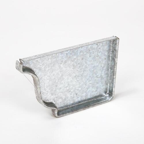 Amerimax 29206 Gutter End Cap, 5 in L, Galvanized Steel, For 5 in K