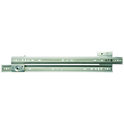 Drawer Slide, 75 lb, 24 in L Rail, 1/2 in W Rail, Steel, Zinc Pair