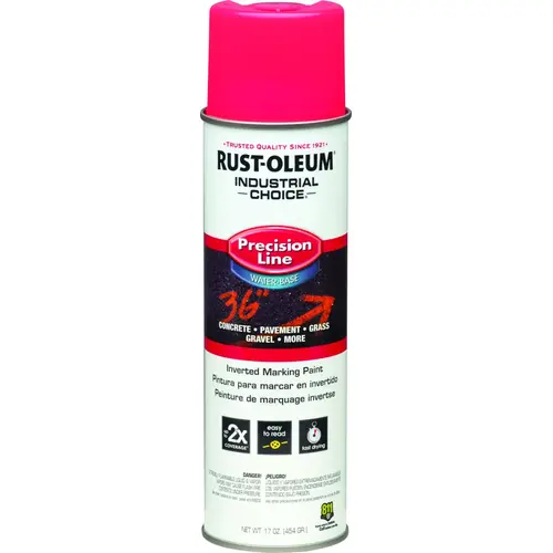 INDUSTRIAL CHOICE Marking Paint, Fluorescent Pink, 17 oz, Aerosol Can