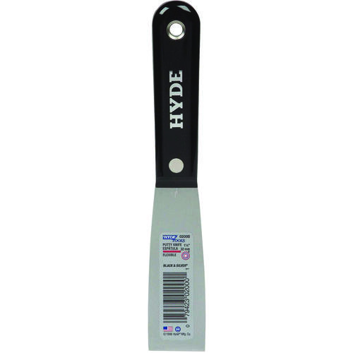 Hyde 02000-XCP5 Black & Silver Putty Knife, 1-1/4 in W Blade, HCS Blade, Nylon Handle - pack of 5