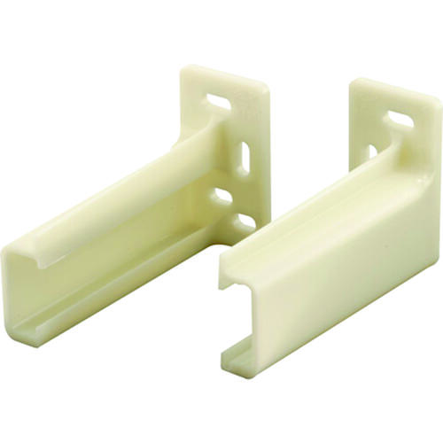 Drawer Track Backplate, Nylon, Raw Pair White