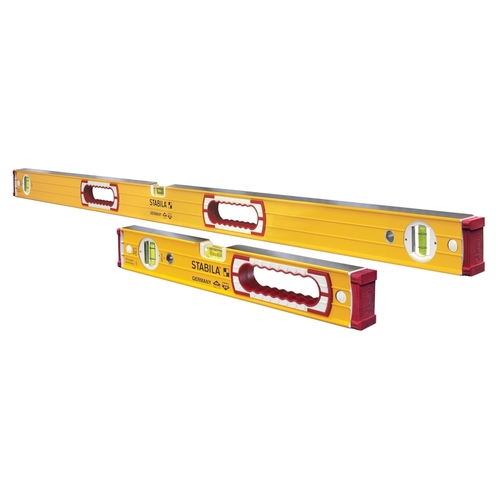 Stabila 37816 Beam Level Set, 5-Vial, Aluminum, Yellow Pair