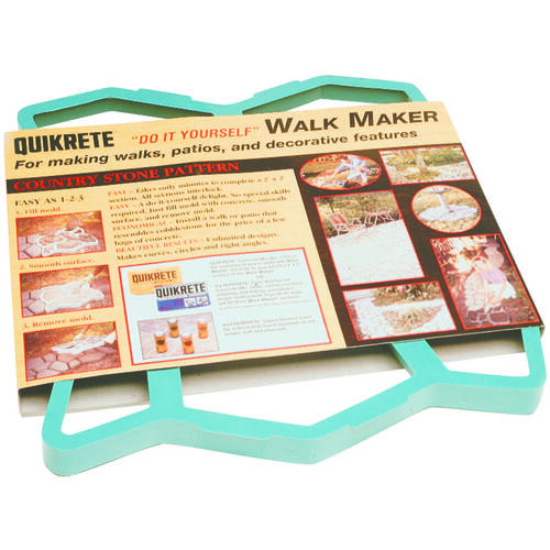 Quikrete 6921-32 Walk Maker Series Building Form, 2 ft L Block, 2 ft W Block, Plastic, 80 lb, Cobblestone Pattern
