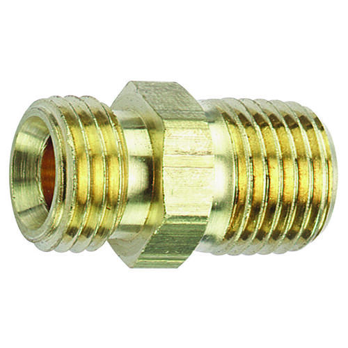 Hose Adapter, 1/4 in, MNPT x MNPS, Brass