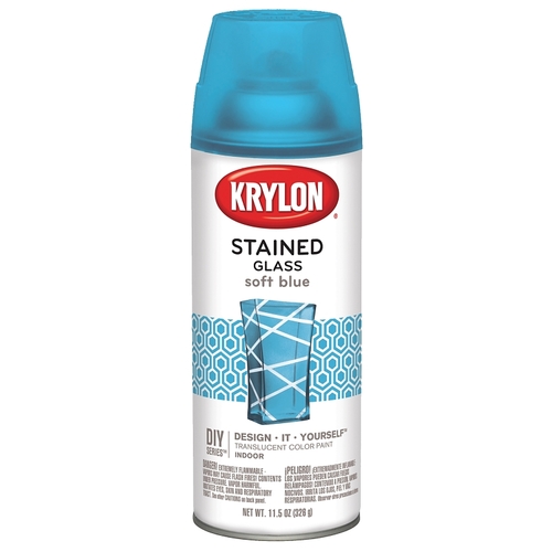 KRYLON K09029000 Stained Glass Paint, Gloss, Soft Blue, 11.5 oz, Aerosol Can