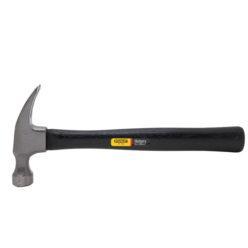 Stanley 51-716 Nail Hammer, 16 oz Head, Rip Claw, Smooth Head, HCS Head, 12-3/4 in OAL Brown