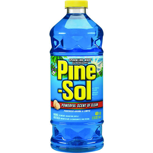 Pine-Sol 41904 Cleaner, 48 oz Bottle, Liquid, Aromatic/Citrus/Floral, Clear Blue
