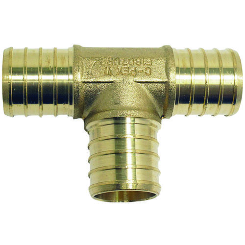 Tube Tee, 1 in Brass