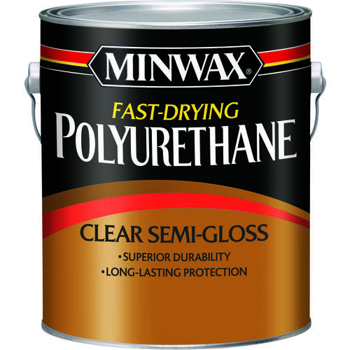 Polyurethane, Semi-Gloss, Liquid, Clear, 1 gal, Can - pack of 2