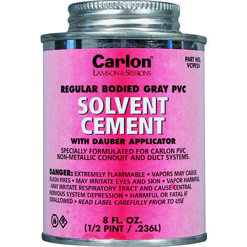 Solvent Cement, 8 oz Can, Liquid, Gray