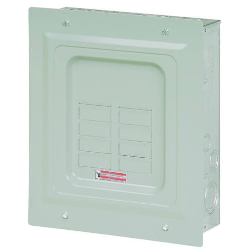 Load Center, 125 A, 8 -Pole, 4 -Space, 8 -Circuit, Main Lug, NEMA 1 Enclosure, Flush Mounting