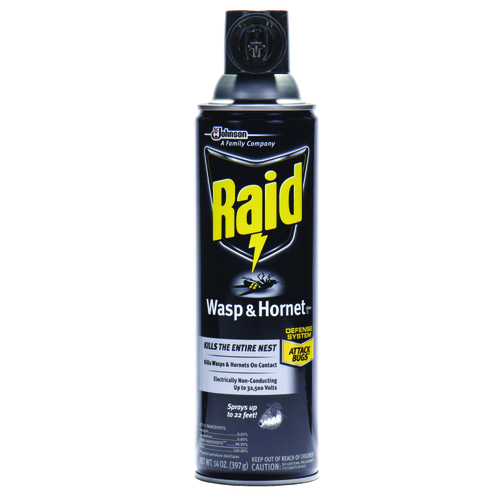 RAID 668006 Wasp and Hornet Killer, Gas, Spray Application, 14 oz Aerosol Can