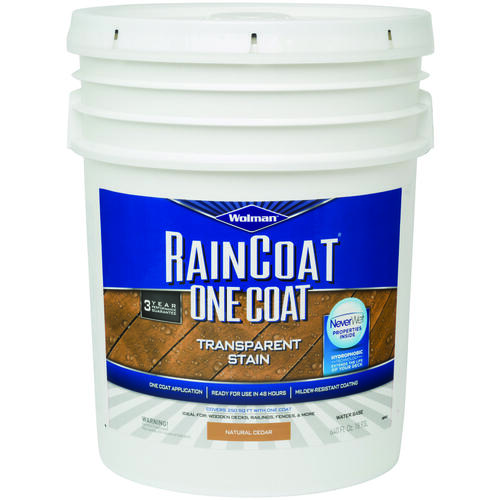 RainCoat Wood Sealer, Natural Cedar, Liquid, 5 gal, Can