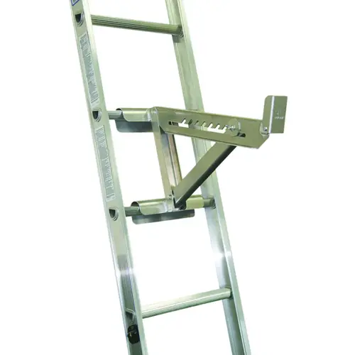 Ladder Jack, 2-Rung, Short Body, Aluminum, For: Round or D-Rung Style Ladders Silver