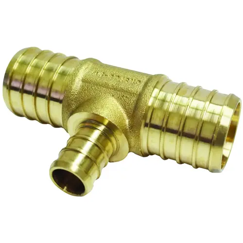 Tube Tee, 1 x 1 x 1/2 in Brass