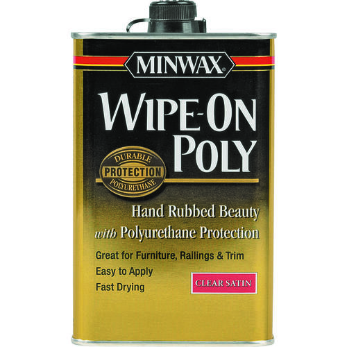 Minwax 40910000 WipeOn Poly Paint, Liquid, Clear, 1 pt, Can