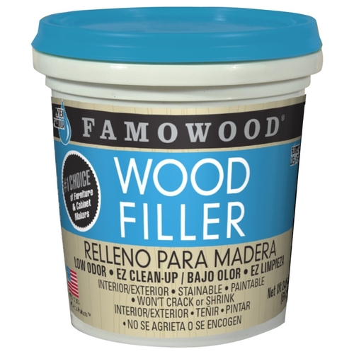 Wood Filler, Liquid, Paste, Slight, Red Oak, 1 pt