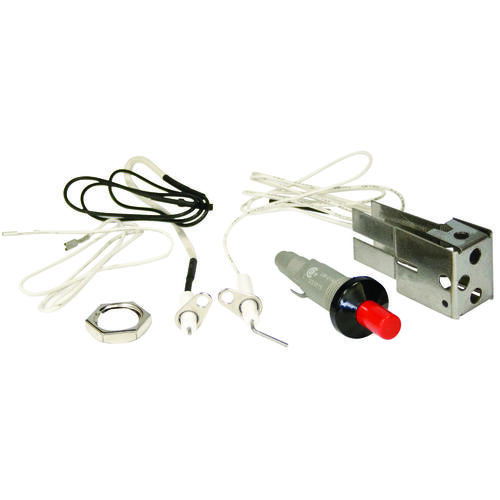 Ignitor Kit, Pushbutton, Universal Fit, Plastic, Black/Red, For: Propane or Natural Gas Barbecues