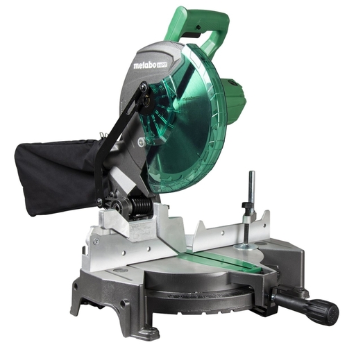 Metabo HPT C10FCGSM Miter Saw, 10 in Dia Blade, 5000 rpm Speed, 52 deg Max Miter Angle, 45 deg Max Bevel Angle