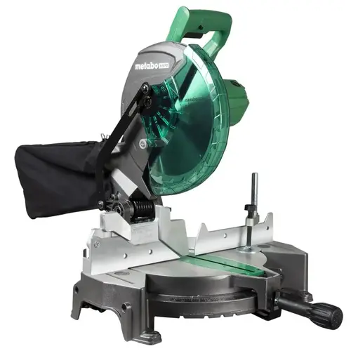 Miter Saw, 10 in Dia Blade, 5000 rpm Speed, 52 deg Max Miter Angle, 45 deg Max Bevel Angle