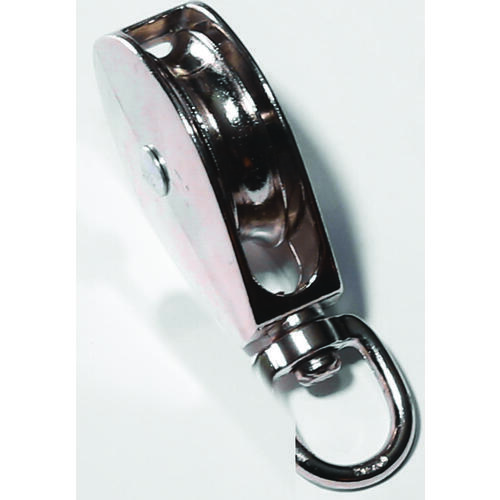 Rope Pulley, 5/16 in Rope, 1-1/2 in Sheave, Cadmium
