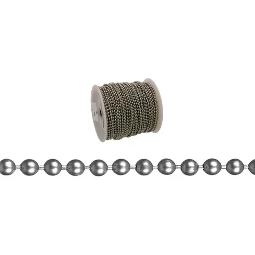 Ball Chain, #36, 164 ft L, Chrome-Plated - pack of 164