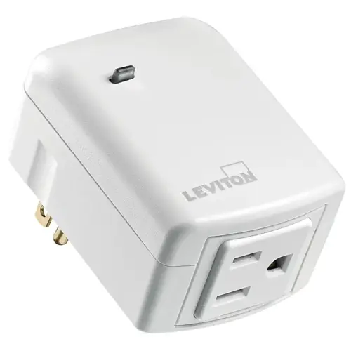 Plug In Outlet, 15 A, 120 V, White