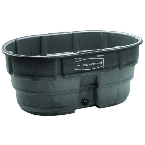 Rubbermaid FG424500BLA 424500BLA Stock Tank, 150 gal Capacity, Plastic ...