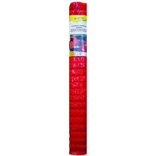 Tenax 2A060006 Guardian Series Visual Barrier, 100 ft L, 1-3/4 x 1-3/4 in Mesh, Oval Mesh, HDPE, Orange