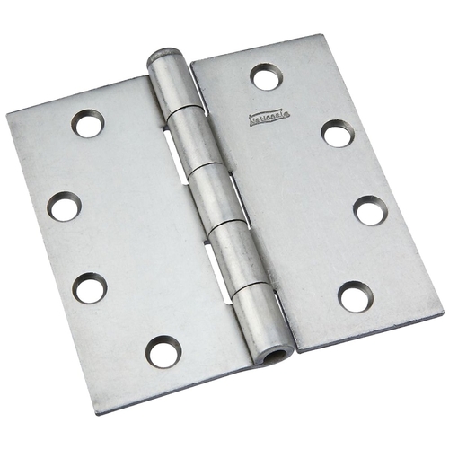 Broad Hinge, 4-1/2 in W Frame Leaf, 0.13 in Thick Frame Leaf, Steel, Steel, 90 lb