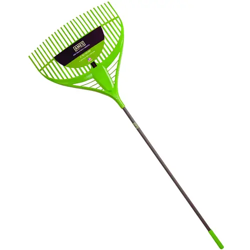 Collector Series Leaf Rake, Poly Tine, 26-Tine, Steel Handle, 60 in L Handle