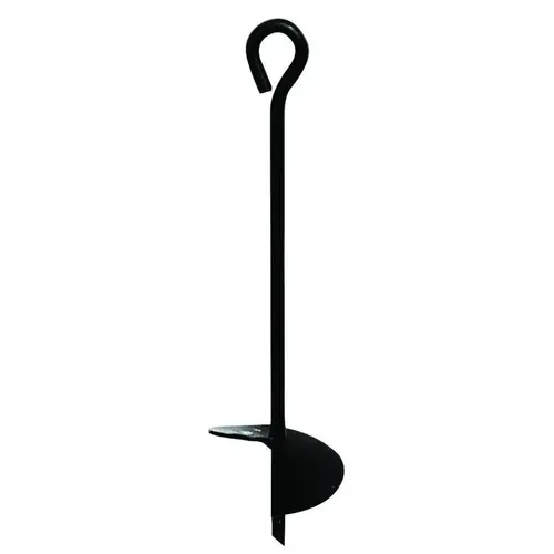 Tie Down Engineering 59050 Anchor Eye with Auger 1/2" D X 15" L Steel Oval Head Black