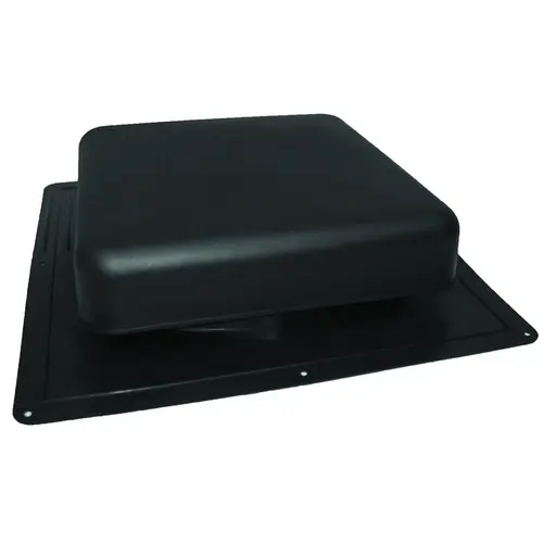 Roof Louver, 18-1/2 in L, 18 in W, Resin, Black