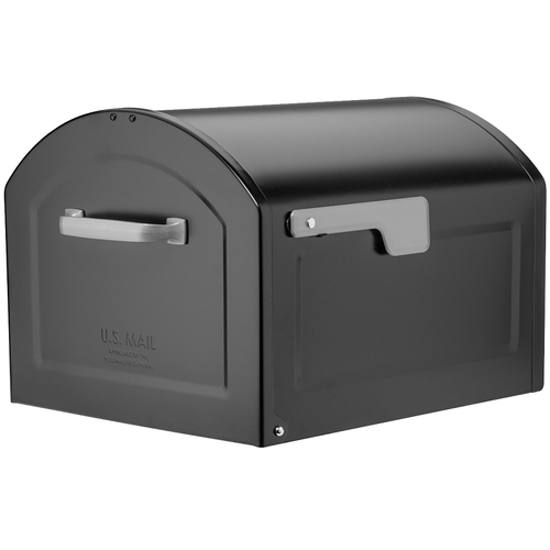 Architectural Mailboxes 6300B-10 Oasis Large Mailbox, Steel, Galvanized, 11.3 in W, 20 in D, 11-1/2 in H, Black