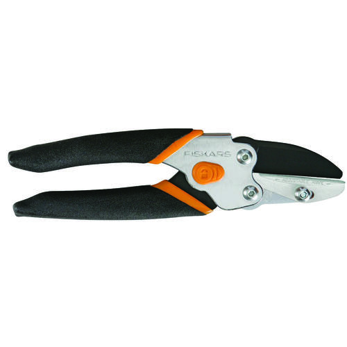 Pruner, 5/8 in Cutting Capacity, Steel Blade, Anvil Blade, Soft-Grip Handle